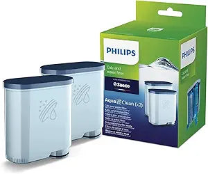 PHILIPS AquaClean Original Calc and Water Filter, No Descaling up to 5,000 cups, Reduces Formation of Limescale, 2 AquaClean Filters, (CA6903/22)