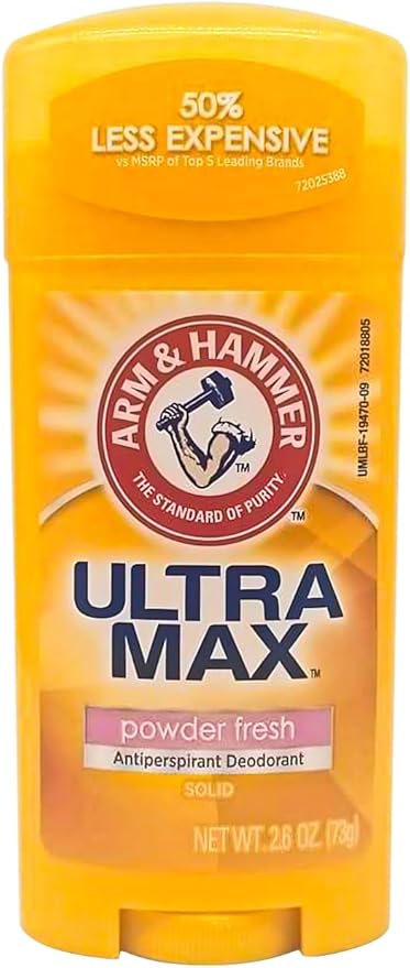 ARM & HAMMER ULTRAMAX Anti-Perspirant Deodorant Solid Powder Fresh 2.6 oz