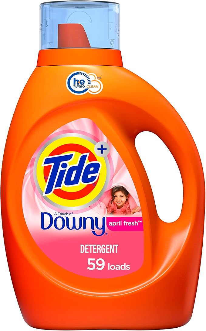 Tide Touch of Downy Liquid Laundry Detergent, Original Touch of Downy Scent, 92 oz Bottle