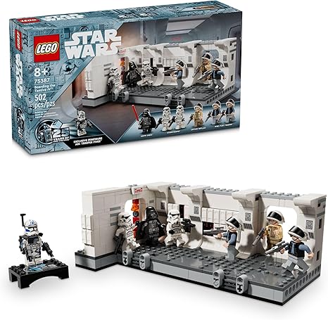 LEGO Star Wars: A New Hope Boarding The Tantive IV Fantasy Toy, Collectible Star Wars Toy with Exclusive 25th Anniversary Minifigure Clone Trooper Fives, Gift Idea for Kids Ages 8 and Up, 75387